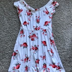 Ardene White Floral Dress Size Medium
